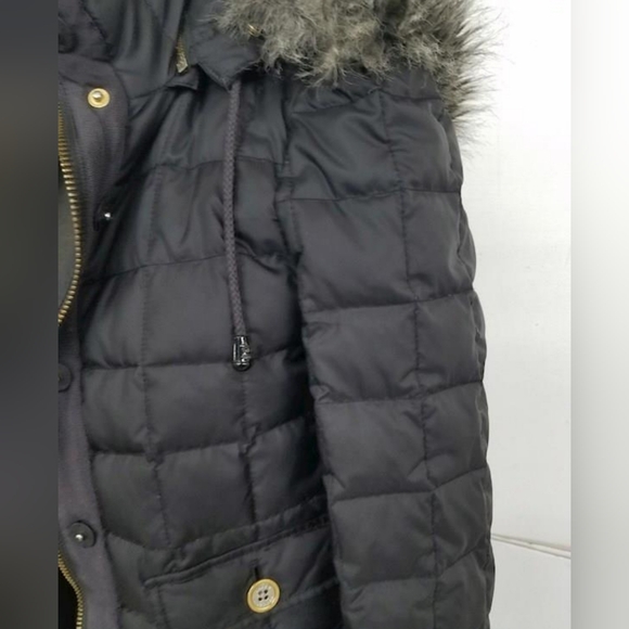 ✨️JUICY COUTURE OG FUR HOODED BUTTON UP PUFFER JACKET SZ P/XS✨️ - Picture 10 of 14